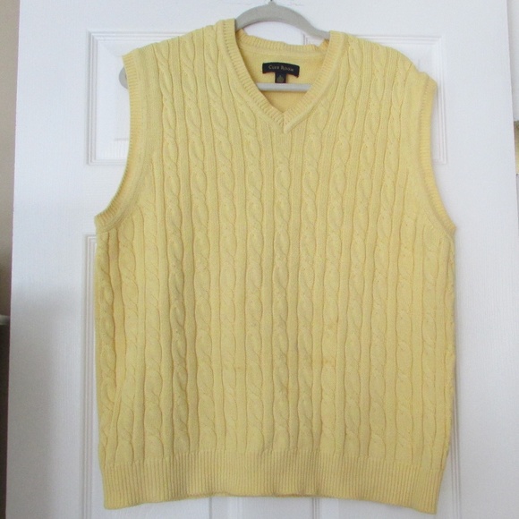 Yellow knit vest Clearance